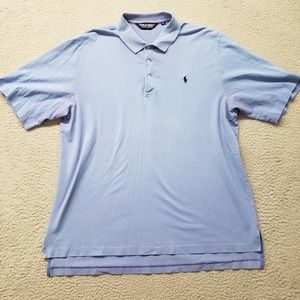 Polo Golf Shirt Mens XL‎ Blue Pony Outdoors Casual Pima Cotton Classic Logo